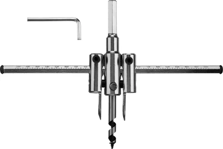 Сверло ЗУБР &quot;МАСТЕР&quot; регулируемое по дереву, двухрезцовое &quot;Балеринка&quot;, d=40-200мм, 1-30мм, в блистере 29440-200 купить в Муравленко