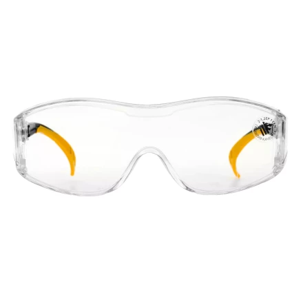 Очки защитные открытые Denzel 89201, поликарбонатные, увеличенная прозрачная линза,  регулируемые дужки купить в Муравленко