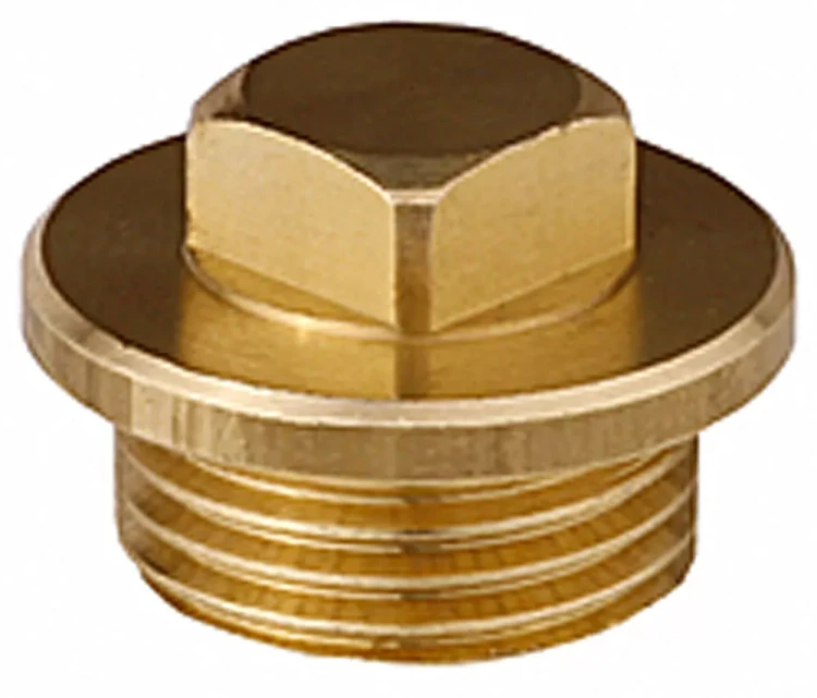 Заглушка GENERAL FITTINGS, 6-ти гранная головка с прижимной шайбой, никелированная латунь, наружная резьба, 1" 51099-1 купить в Муравленко