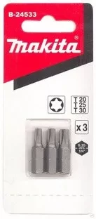 Биты Makita Тоrх Т20,25,30 25мм 3шт (B-24533) купить в Муравленко