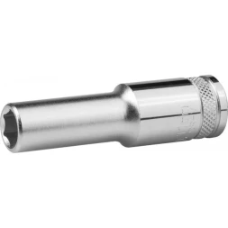 Торцовая головка KRAFTOOL &quot;INDUSTRIE QUALITAT&quot;, удлиненная, Cr-V, FLANK, хромосатинированная, 1/2&quot;, 10 мм 27807-10_z01