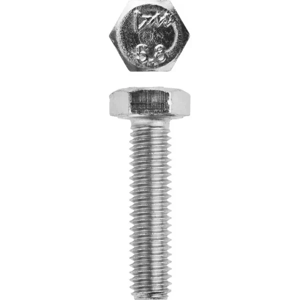 Болт ЗУБР с шестигранной головкой, DIN 933, класс прочности 8.8, оцинкованный, M6x40 мм, ТФ6, 5 шт. 4-303076-06-040 купить в Муравленко