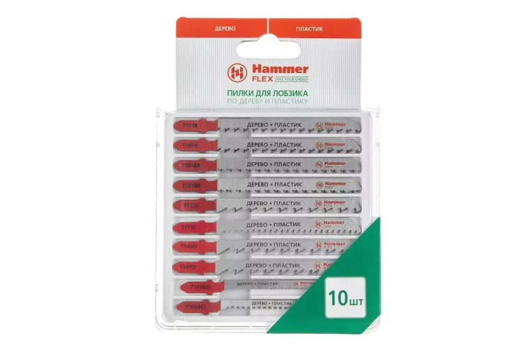 Пилки для лобзика HAMMER JG WD-PL набор No4 (10шт.) купить в Муравленко