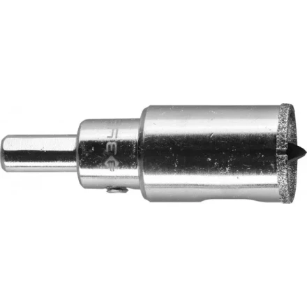 Коронка ЗУБР алмазная в сборе по кафелю, керамике с центрирующим сверлом и имбусовым ключом, зерно 60, 22мм 29850-22 купить в Муравленко