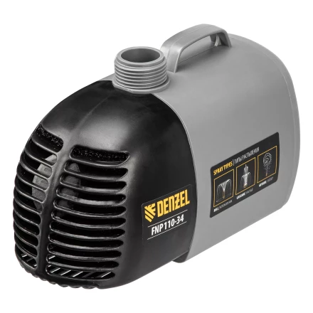 Насос фонтанный FNP110-34, 112 Вт, подъем 3,4 м, 3400 л/ч, колокольчик/каскад/гейзер Denzel 99032 купить в Муравленко