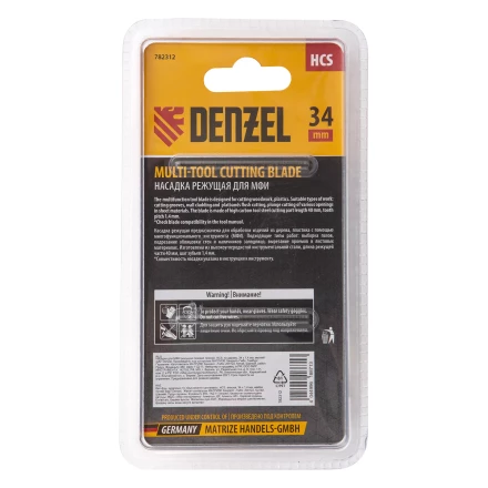 Насадка для МФИ режущая пазовая прямая, HCS, по дереву, 34 х 1.4 мм, мелкий зуб Denzel 782312 купить в Муравленко