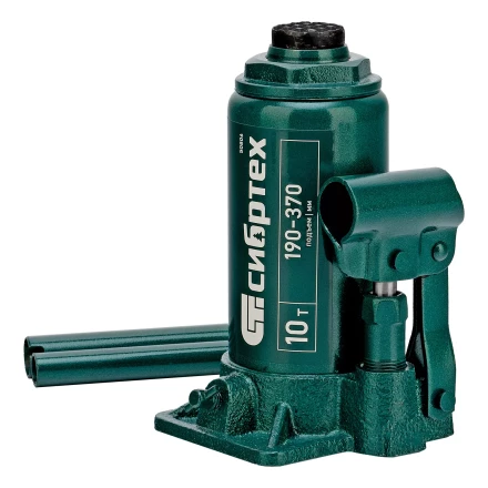 Домкрат гидравлический бутылочный Сибртех 50806, 10 т, 190-370 мм купить в Муравленко