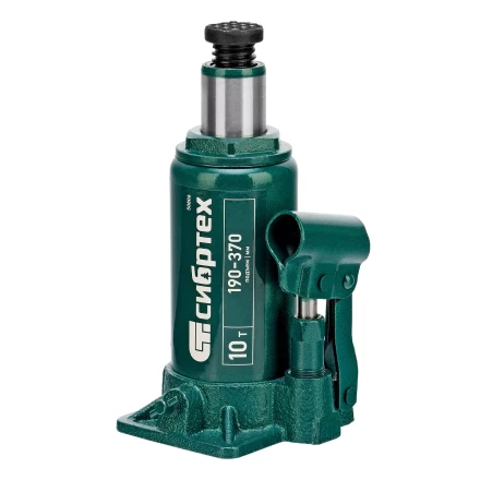 Домкрат гидравлический бутылочный Сибртех 50806, 10 т, 190-370 мм купить в Муравленко