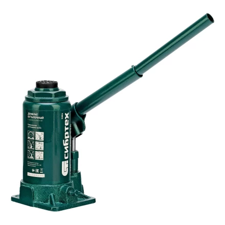 Домкрат гидравлический бутылочный Сибртех 50806, 10 т, 190-370 мм купить в Муравленко