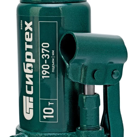 Домкрат гидравлический бутылочный Сибртех 50806, 10 т, 190-370 мм купить в Муравленко