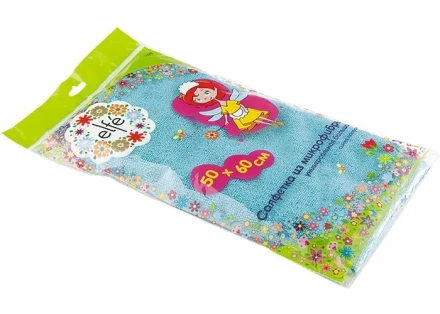 Салфетка из микрофибры универсальная увеличенного размера синяя полоска 500х600 мм Elfe 92319 купить в Муравленко