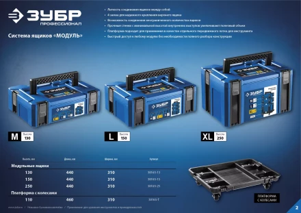 Ящики для инструмента МОДУЛЬ серия ПРОФЕССИОНАЛ купить в Муравленко
