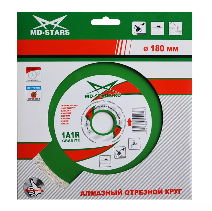 Диск алмазный 1A1R GRANITE MD-STARS 180*1,4*10*25,4 mm купить в Муравленко