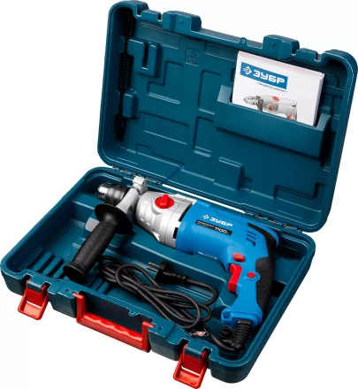 Дрель ударная двухскоростная + кейс ЗДУ-1100-2 ЭРМКМ2 серия ПРОФЕССИОНАЛ купить в Муравленко