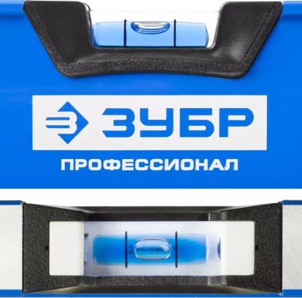 Уровень  ЗУБР &quot;ЭКСПЕРТ&quot; &quot;УСП - 2&quot;коробчатый усилен, 2 фрезерован баз поверхности, 3 ампулы, крашенный, с ручками, 100см 34587-100 купить в Муравленко