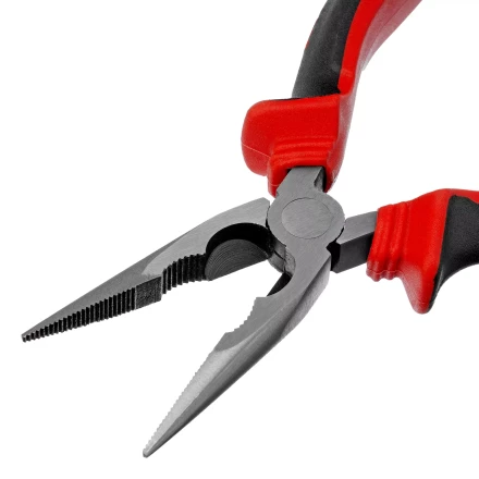 Длинногубцы прямые Matrix, 160 мм, хром-ванадий, двухкомпонентные рукоятки, 17309 купить в Муравленко