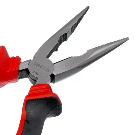 Длинногубцы прямые Matrix, 160 мм, хром-ванадий, двухкомпонентные рукоятки, 17309 купить в Муравленко