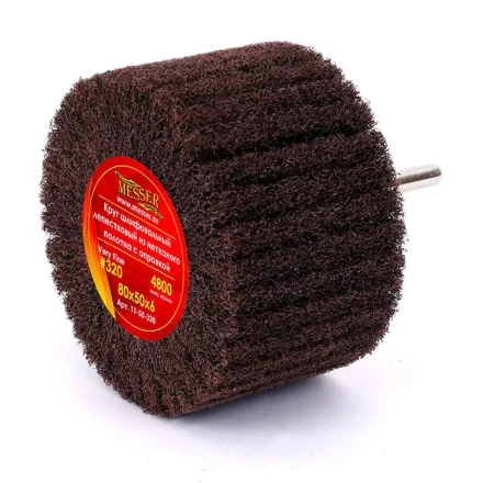 Круг MESSER шлифовальный лепестковый из нетканого полотна с оправкой (на шпильке) 80х50х6 Very Fine (#320) купить в Муравленко