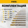 Набор сверл по металлу Denzel, 1-10 мм, Р6М5К8-TiN, Golden Tip, 10 шт 723005 купить в Муравленко