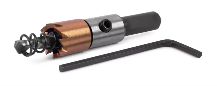 HSS-TiN коронка MESSER  15мм с центр. сверлом и толкающей пружиной для  лист. материала  до 2 мм ц/х купить в Муравленко