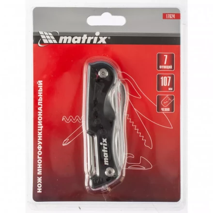 Нож многофункциональный 7 функций в чехле 107 мм Matrix 17624 купить в Муравленко