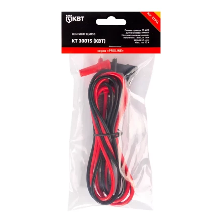 Комплект измерительных щупов КВТ КТ 3001М4 1000 мм, 20 AWG, 2 мм с резьбой М4 (91915) купить в Муравленко