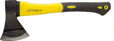 Топор STAYER кованый с двухкомпонентной стеклопластиковой рукояткой, 0,6кг 2062-06 купить в Муравленко