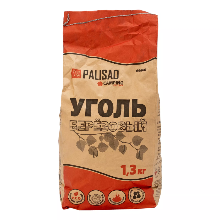 Уголь берёзовый, 1.3 кг Россия Camping Palisad 69660 купить в Муравленко