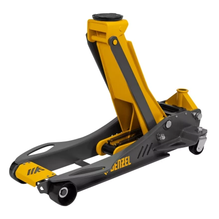 Домкрат гидравлический подкатной Denzel 51251, 3,8 т, 110-580 мм, быстрый подъем, низкий подхват, проф. купить в Муравленко