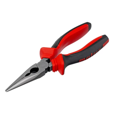 Длинногубцы прямые Matrix, 180 мм, хром-ванадий, двухкомпонентные рукоятки, 17310 купить в Муравленко