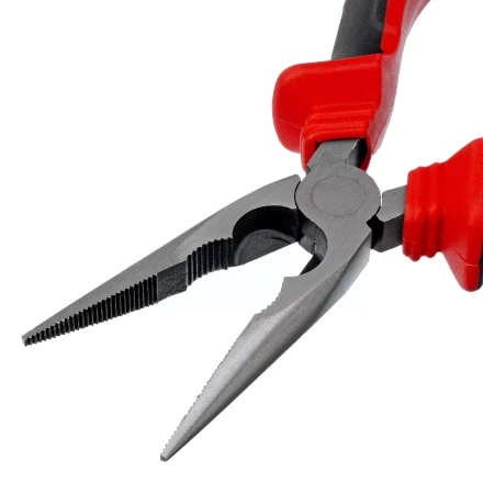 Длинногубцы прямые Matrix, 180 мм, хром-ванадий, двухкомпонентные рукоятки, 17310 купить в Муравленко