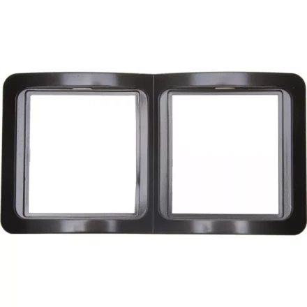 Панель СВЕТОЗАР &quot;ГАММА&quot; накладная, вертикальная, цвет темно-серый металлик, 2 гнезда SV-54147-DM купить в Муравленко