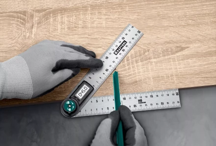 Транспортир-угломер ЗУБР из нержавеющей стали, многофункциональный, нониусный 34682 купить в Муравленко