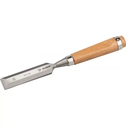 Стамеска-долото ЗУБР &quot;ЭКСПЕРТ&quot; с деревянной ручкой, хромованадиевая, 30мм 18096-30 купить в Муравленко
