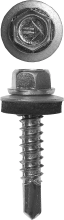 Саморезы ЗУБР &quot;ПРОФЕССИОНАЛ&quot; оцинков., для крепл. кров. матер. к металл. констр., 5.5х32мм, 1600шт 4-300310-55-032 купить в Муравленко