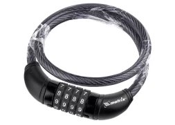 Замок тросовый универсальный с кодовым механизмом 10х950 мм MATRIX 91818