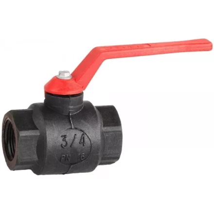 Кран шаровой ЗУБР полнопроходной &quot;мама-мама&quot;, ручка, пластиковый корпус, 3/4&quot; 4-51520-P-3/4 купить в Муравленко