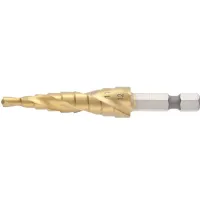 Сверло ступенчатое 4-5-6-7-8-9-10-11-12 мм HSS спиральный Профиль шестигранный хвостовик Matrix 72353