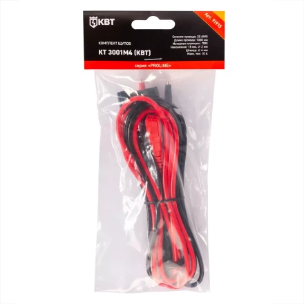 Комплект измерительных щупов КВТ КТ 3001S 1000 мм, 20 AWG, 2 мм с резьбой М4 (91914) купить в Муравленко