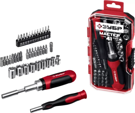 ЗУБР Мастер 41, 41 шт, набор: отвертка с насадками (25042) купить в Муравленко