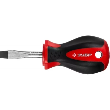 Отвертка ЗУБР &quot;МАСТЕР&quot;, &quot;STUBBY&quot; ( бочка ), Cr-v, эргономичная двухкомпонентная рукоятка, SL6,0x38мм 25061-38-6.0_z02 купить в Муравленко