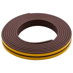 Уплотнитель резиновый, 6 м, профиль &quot;E&quot;, коричневый Сибртех 88914