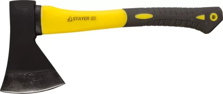 Топор STAYER кованый с двухкомпонентной стеклопластиковой рукояткой, 1,0кг 2062-10 купить в Муравленко