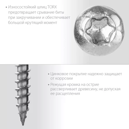 ЗУБР СПК, 60 х 5 мм, TX20, цинк, 140 шт, саморез для перфорированного крепежа, Профессионал (30061-50-60) купить в Муравленко
