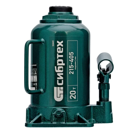 Домкрат гидравлический бутылочный Сибртех 50809, 20 т, 215-405 мм купить в Муравленко