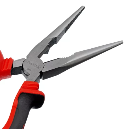 Длинногубцы прямые Matrix, 200 мм, хром-ванадий, двухкомпонентные рукоятки, 17311 купить в Муравленко