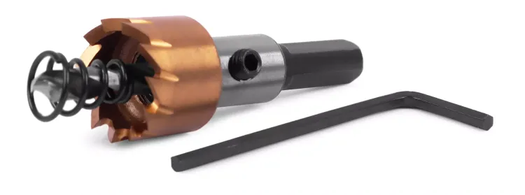 HSS-TiN коронка MESSER  17мм с центр. сверлом и толкающей пружиной для  лист. материала  до 2 мм ц/х купить в Муравленко