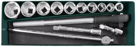 Набор головок торцевых 3/4&quot;DR 22-50мм 15предметов Jonnesway S04Н6115SA 47229 купить в Муравленко