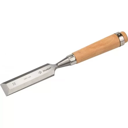 Стамеска-долото ЗУБР &quot;ЭКСПЕРТ&quot; с деревянной ручкой, хромованадиевая, 32мм 18096-32 купить в Муравленко