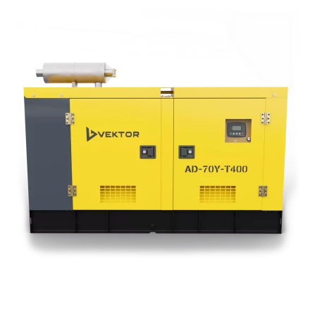 Дизельный генератор Vektor AD-70Y-T400 в шумозащитном кожухе с АВР купить в Муравленко